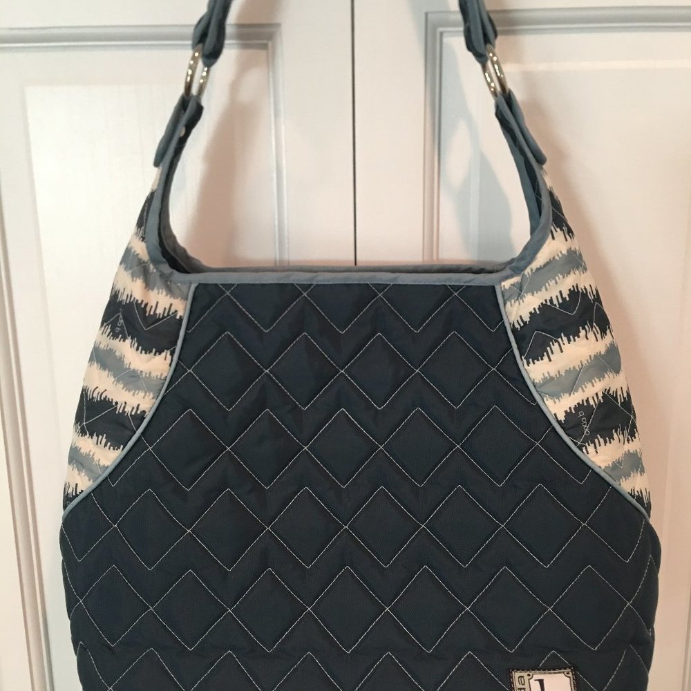 Cinda B Shibori Blue Hobo Handbag